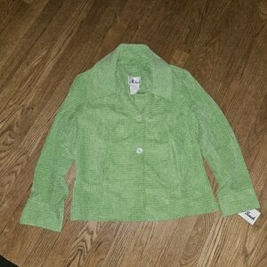 90s Vintage green corduroy button-up Jacket Like Blazer